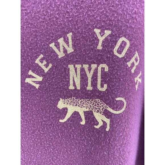 Treasure & Bond Sweatshirt Womens Sz 1X NYC Maroon Graphic Long Sleeve - Picture 3 of 11